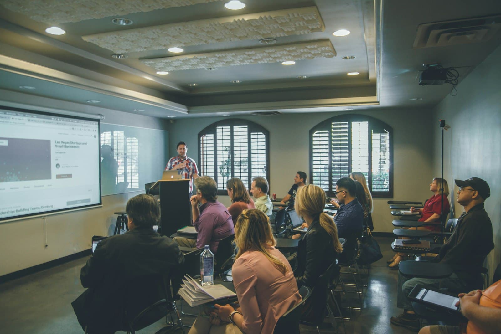 A coaching institute classroom in session