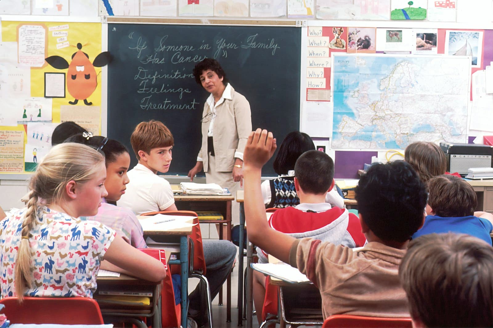 Students engaged in a class discussion