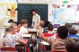 Students engaged in a class discussion